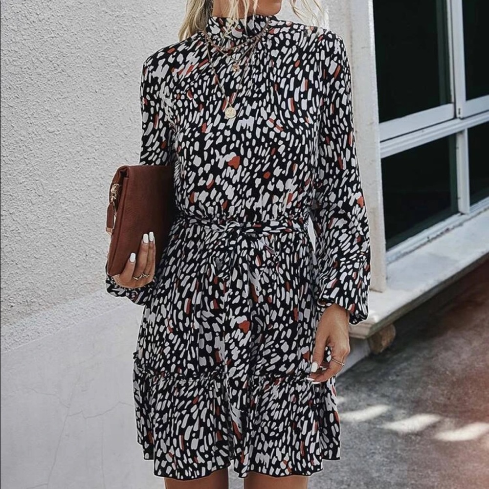 Print Ruffle Dress